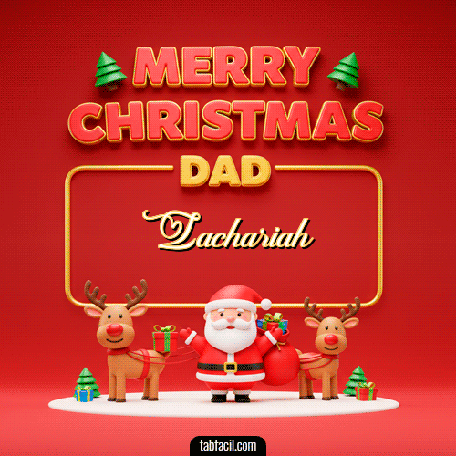 GIF Animado de Feliz Navidad para Zachariah - Merry Christmas DAD