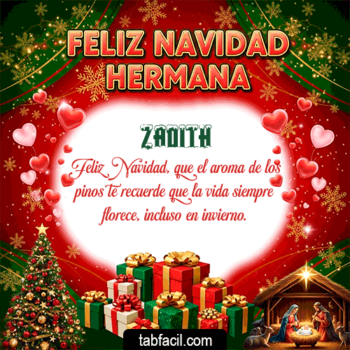 GIF de Zadith - Feliz Navidad Hermana