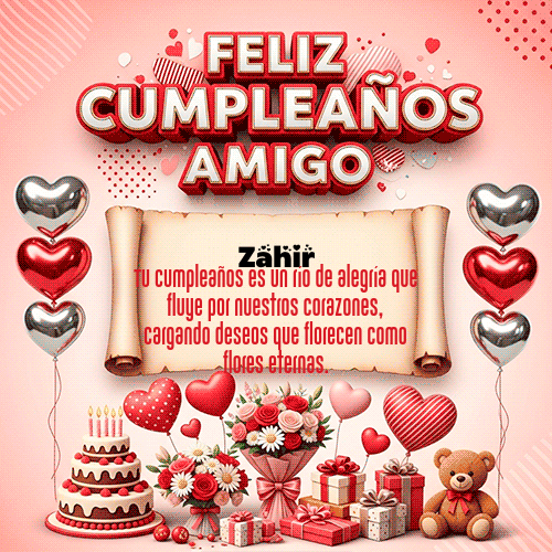 Gif Feliz Cumpleaños Amigo Zahir