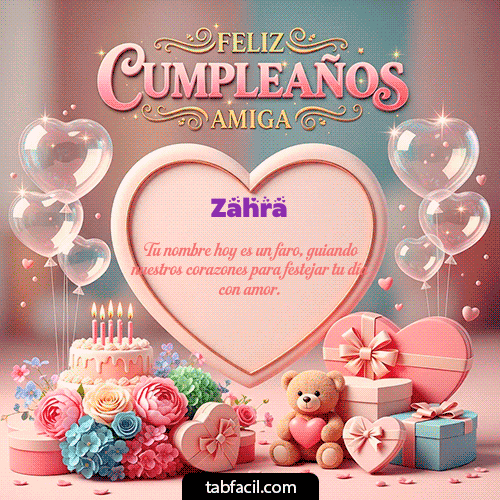 Gif Amiga Feliz Cumpleaños Zahra