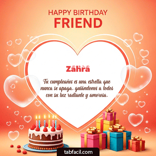Gif Happy Birthday Friend Zahra