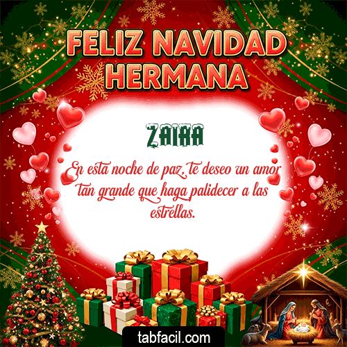 GIF de Zaira - Feliz Navidad Hermana