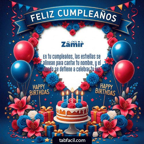 Gif Feliz Cumpleaños Amigo Zamir