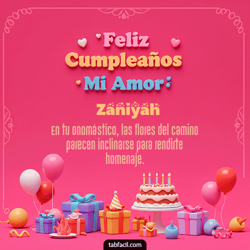 Gif 💖 Feliz Cumpleaños Amor Mio Zaniyah