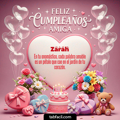 Gif Feliz Cumpleaños Amiga Zarah