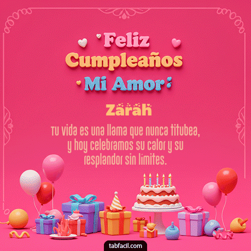Gif 💖 Feliz Cumpleaños Amor Mio Zarah