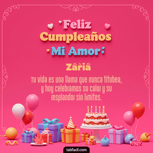 Gif 💖 Feliz Cumpleaños Amor Mio Zaria