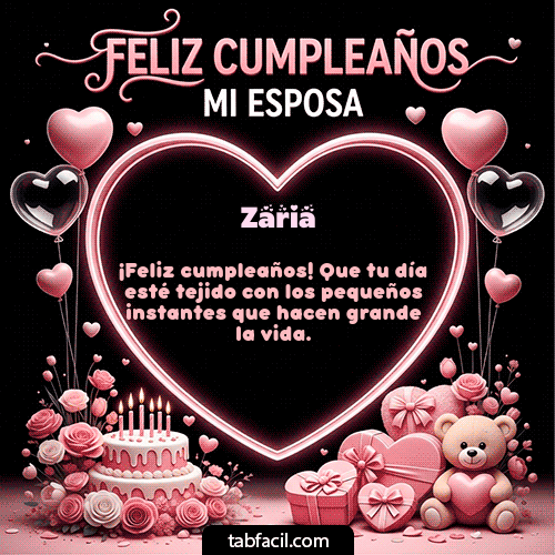 Gif Feliz Cumpleaños Mi Esposa Zaria
