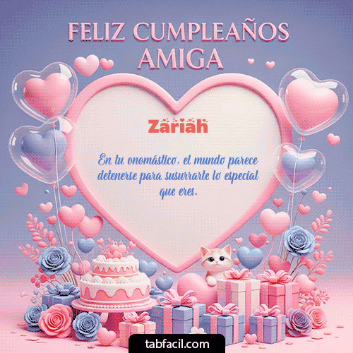 Gif Feliz Cumpleaños Amiga Zariah