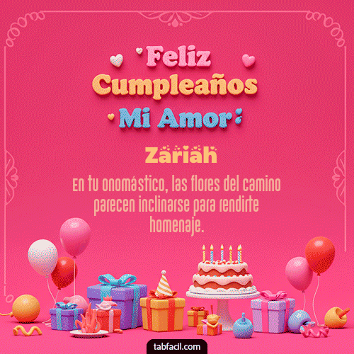 Gif 💖 Feliz Cumpleaños Amor Mio Zariah
