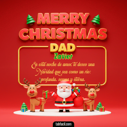 GIF Animado de Feliz Navidad para Zavier - Merry Christmas DAD