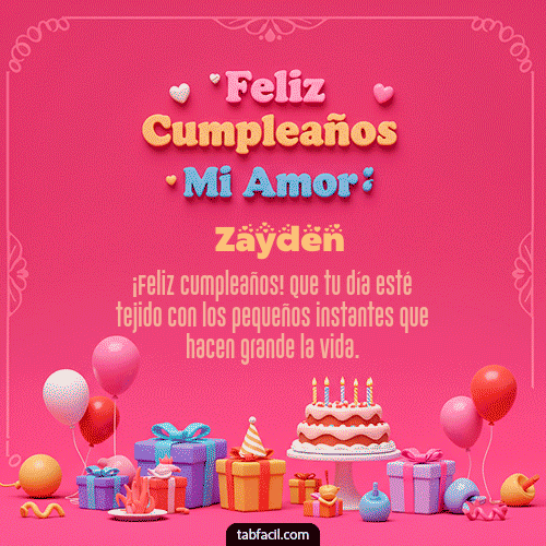 Gif 💖 Feliz Cumpleaños Amor Mio Zayden