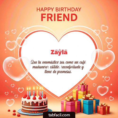 GIF de Zayla - Happy Birthday Friend