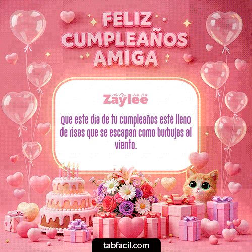Gif Feliz Cumpleaños Amiga! Zaylee