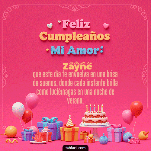 Gif 💖 Feliz Cumpleaños Amor Mio Zayne