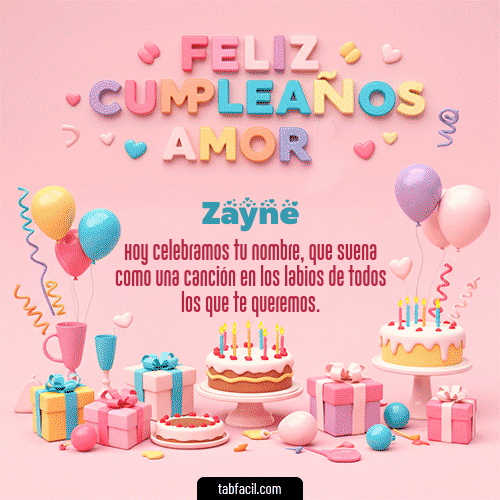 Gif 💞 Feliz Cumpleaños Amor Zayne