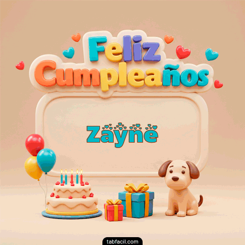 Gif 🎂 Feliz Cumpleaños Zayne