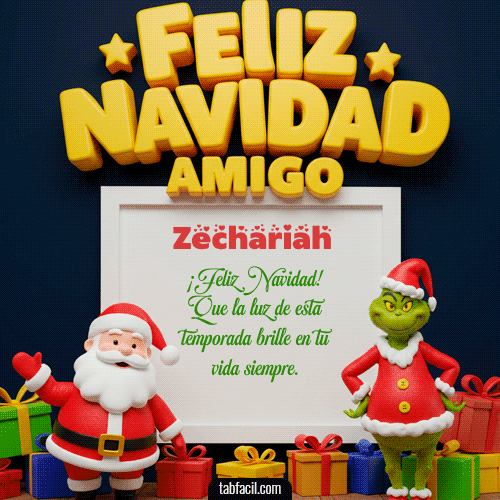 GIF Animado de Feliz Navidad para Zechariah - Feliz Navidad Amigo