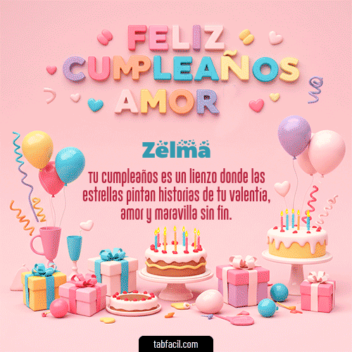 Gif 💞 Feliz Cumpleaños Amor Zelma