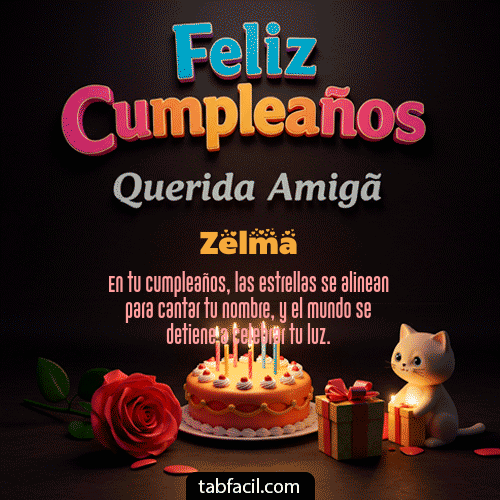 Gif 🥳 Feliz Cumpleaños Querida Amiga Zelma