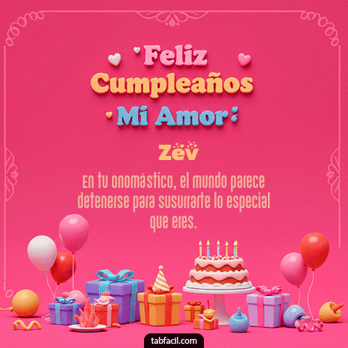 Gif 💖 Feliz Cumpleaños Amor Mio Zev