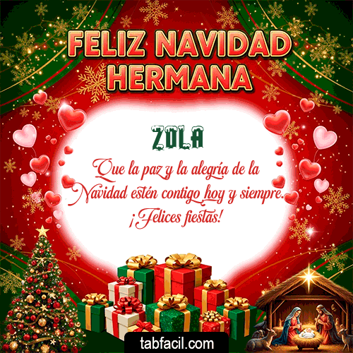 GIF Animado de Feliz Navidad para Zola - Feliz Navidad Hermana