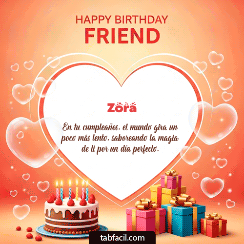 Gif Happy Birthday Friend Zora