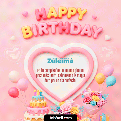 GIF Animado de Feliz Cumpleaños para Zuleima - Happy Birthday Amiga