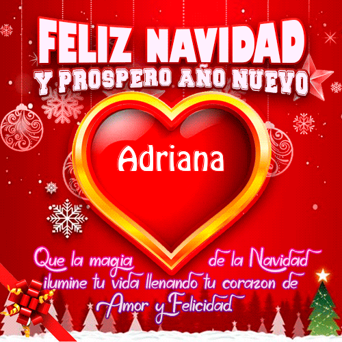 Feliz Navidad Próspero Año Nuevo Adriana