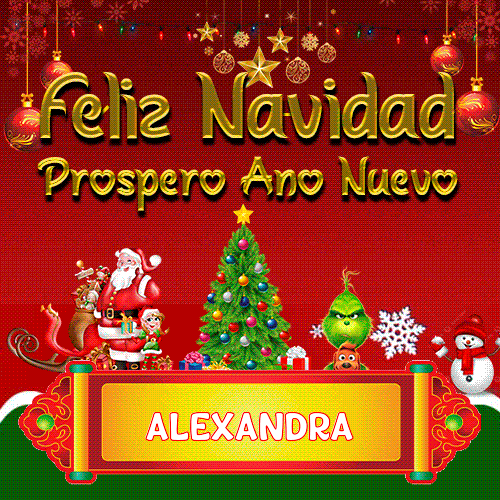 Feliz Navidad y Próspero Año Nuevo Alexandra