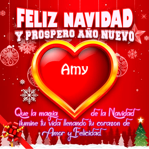 Feliz Navidad Próspero Año Nuevo Amy
