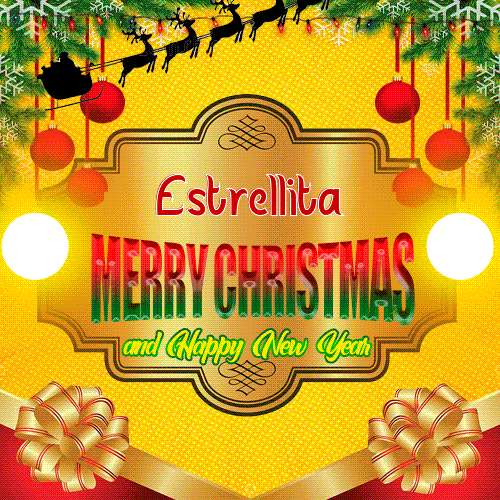 Merry Christmas And Happy New Year Estrellita
