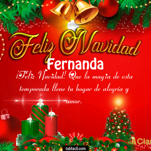 Gifs Feliz Navidad para Fernanda