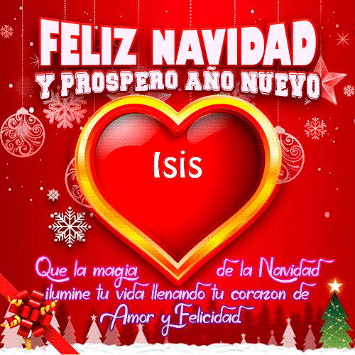 Feliz Navidad Próspero Año Nuevo Isis