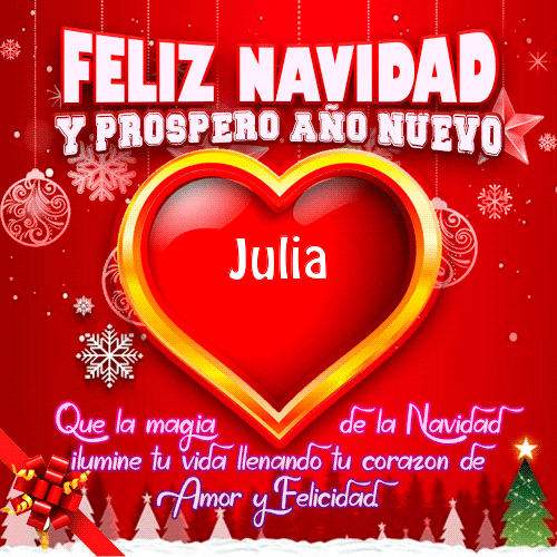 Feliz Navidad Próspero Año Nuevo Julia