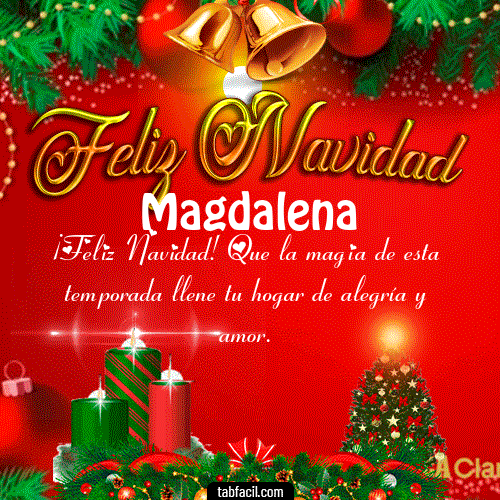 Feliz Navidad Magdalena