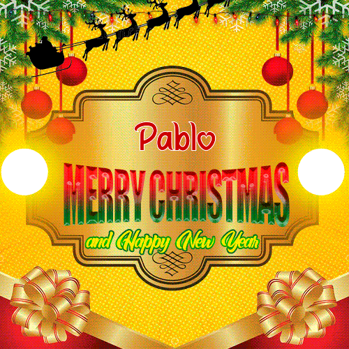 Merry Christmas And Happy New Year Pablo