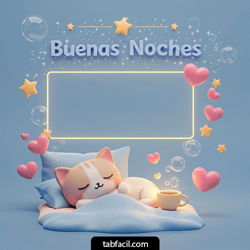 Generar Gif Buenas noches en 3d de color