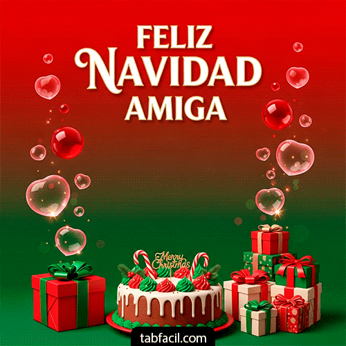 GIF de Feliz Navidad Amiga Margarita