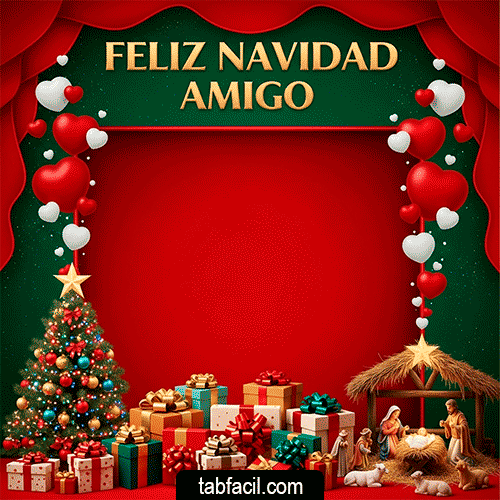 GIF de Feliz Navidad Amigo! Yadira