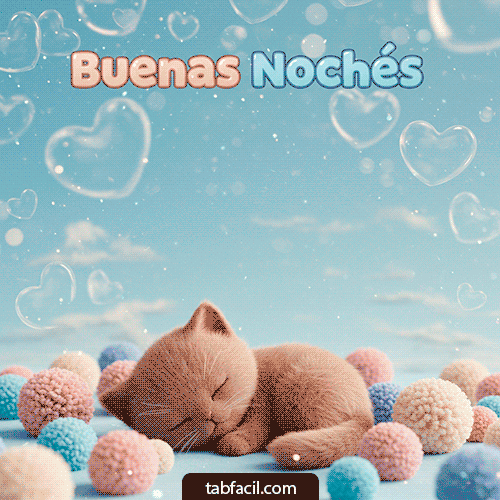 Generar Gif Good Night gatuno