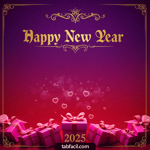 Generar Gif Happy New Year lights Panetón
