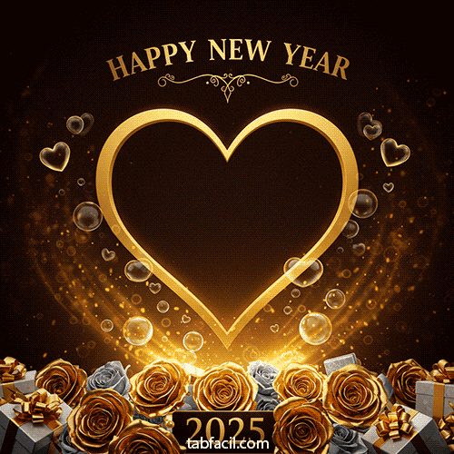 Generar Gif Happy New Year lights Panetón