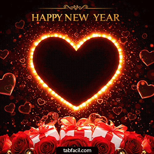 Generar Gif Happy New Year lights Panetón
